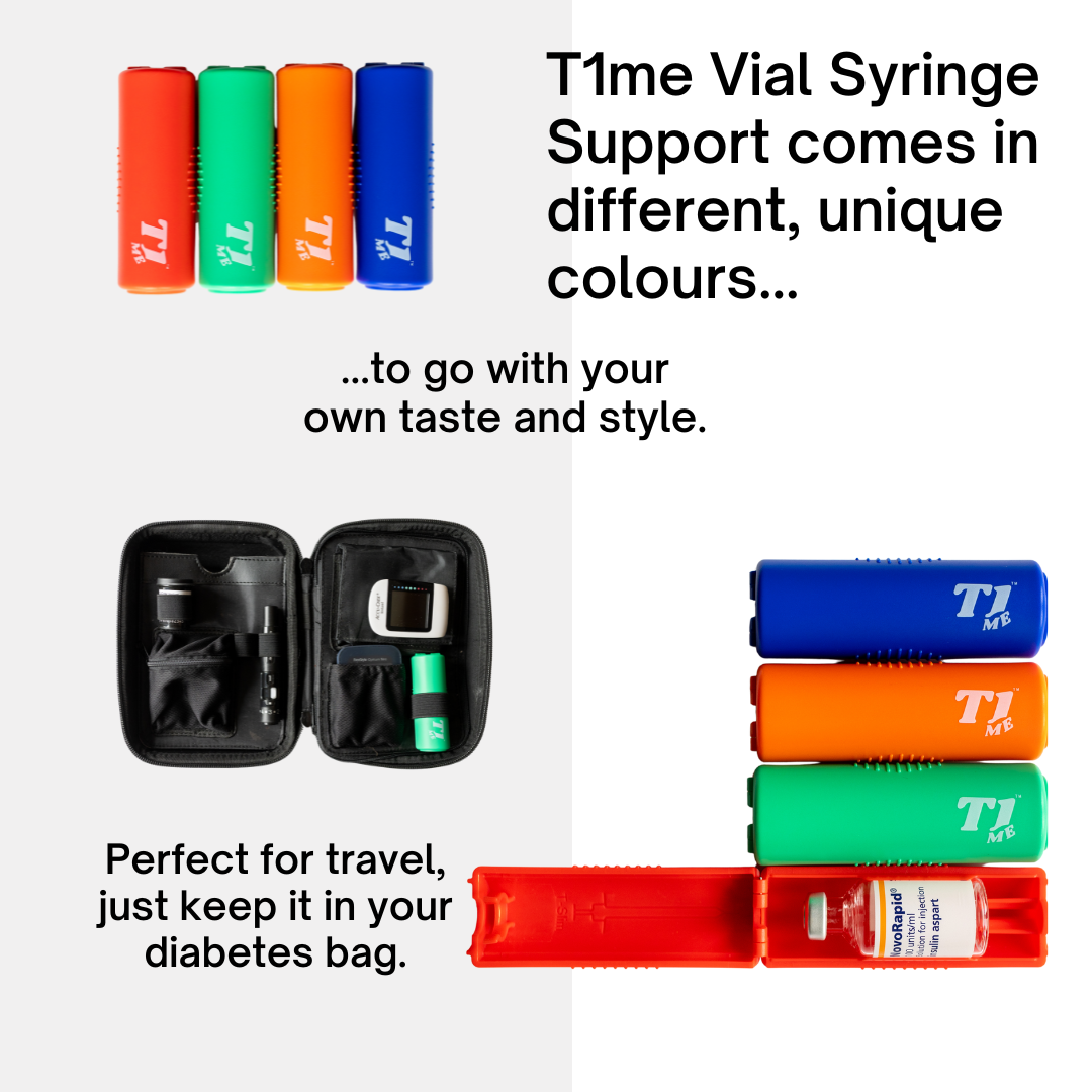 Tandem t:Slim T1me Vial Syringe Insulin Filling Support, Insulin Transfer Device for Type 1 Type 2 Diabetes, Bottle Protector Case, Vial Holder (Green)