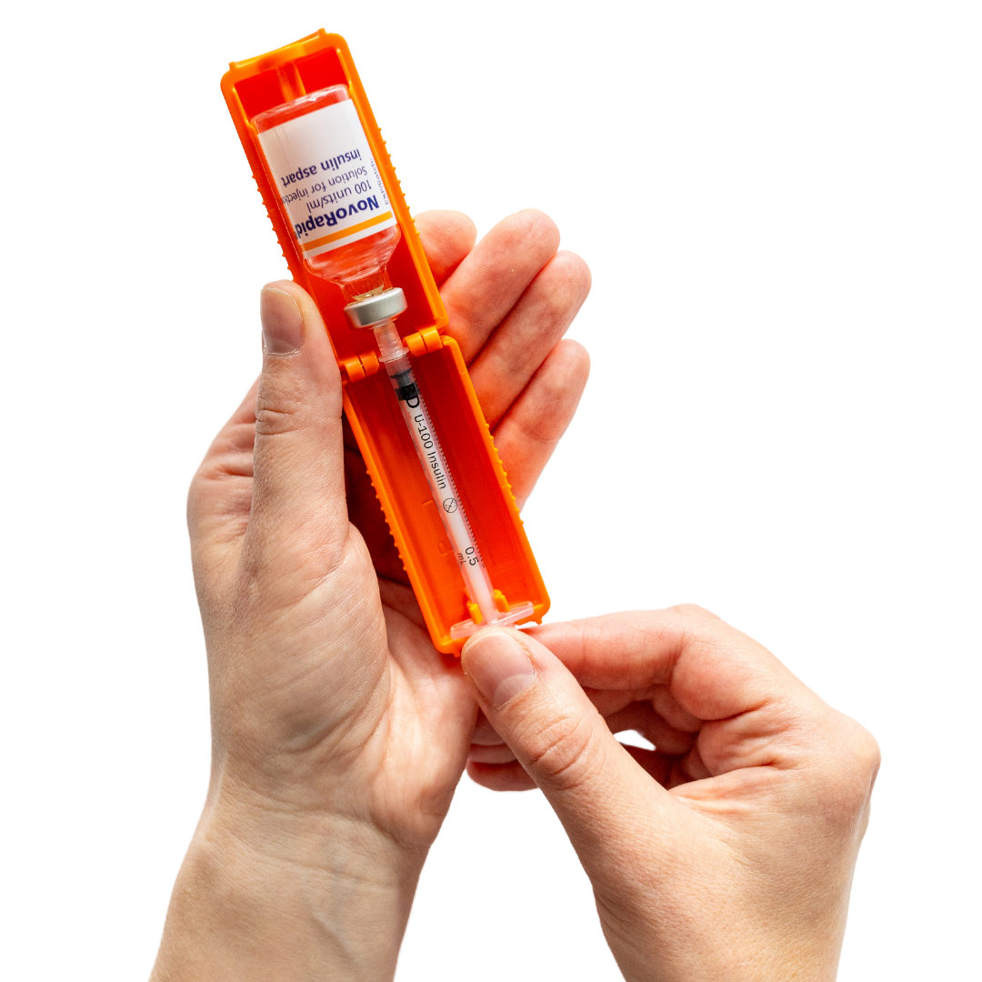 Syringe Helper T1me Vial Syringe Support for Omnipod user, Vial holder, Diabetes help