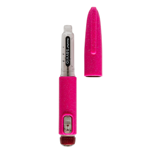 T1me Reusable Silicone Insulin Pen Cover for HumaPen SAVVIO - Pink Whispers