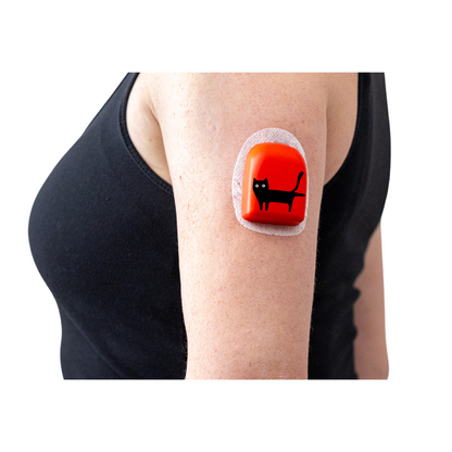 T1-me™ Reusable Omnipod Cover - Cat - Red